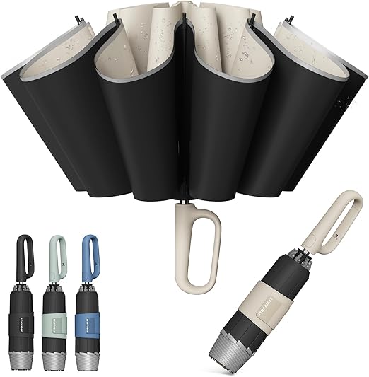 Inverted Umbrella with Carabiner Handle