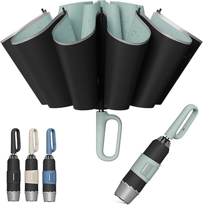 Inverted Umbrella with Carabiner Handle
