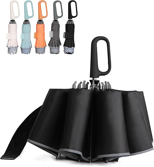 Inverted Umbrella with Carabiner Handle